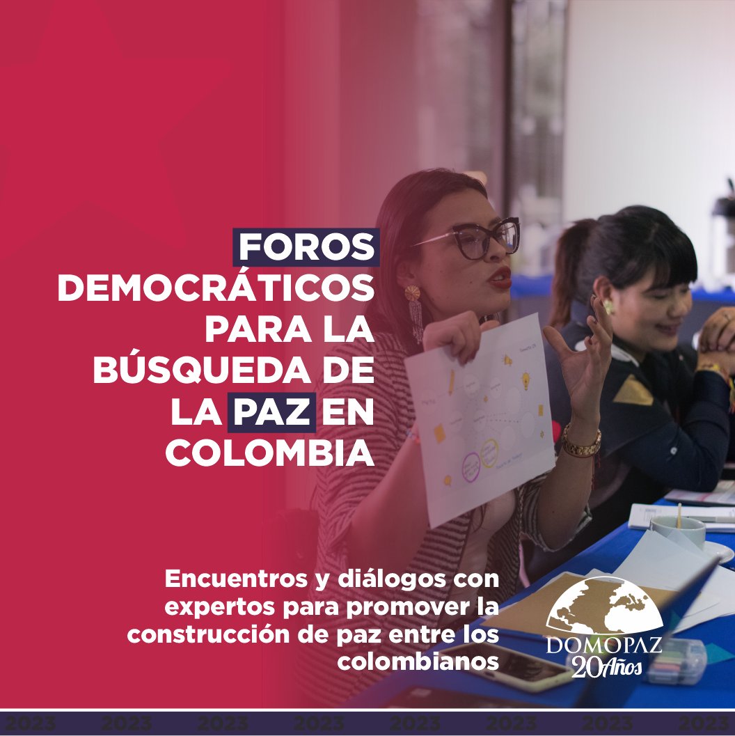 🇨🇴🇨🇴🇨🇴 En 2023...

Programas #Domopaz20Años para que más Colombianos vivamos las mejores experiencias, trabajando juntos por la paz y la democracia de nuestro País.