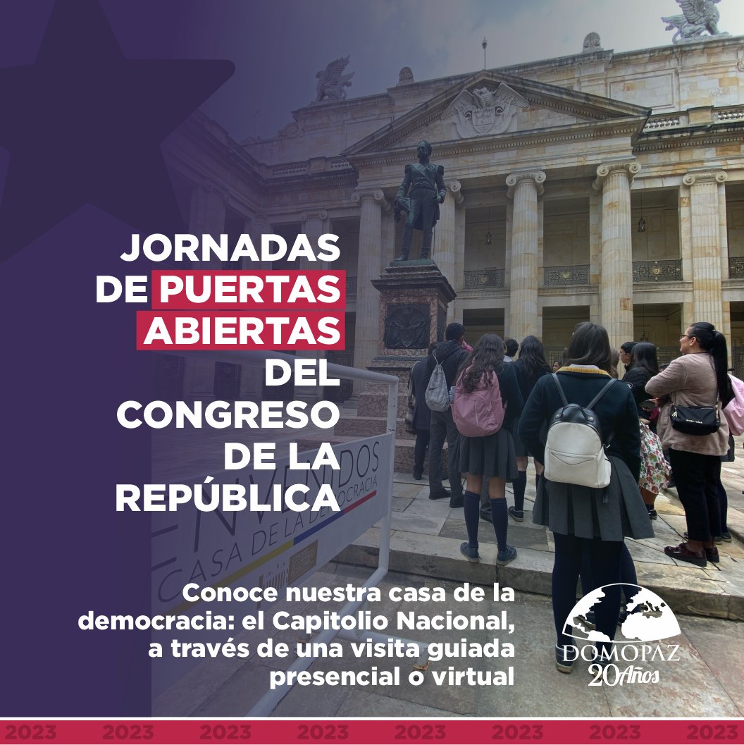 domopaz's tweet photo. 🇨🇴🇨🇴🇨🇴 En 2023...

Programas #Domopaz20Años para que más Colombianos vivamos las mejores experiencias, trabajando juntos por la paz y la democracia de nuestro País. https://t.co/uC9xGq2yYV
