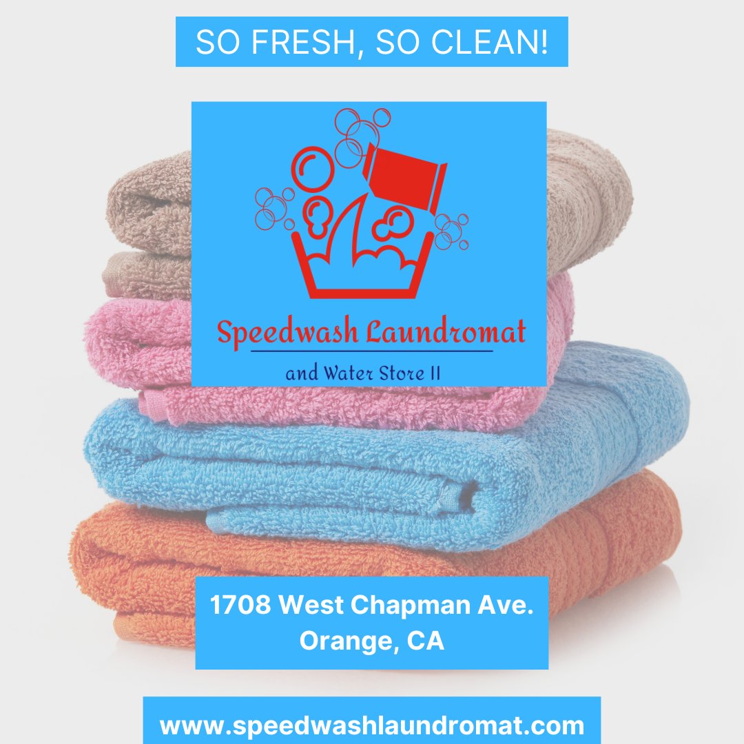 SpeedwashOrange's tweet photo. We hope to see you soon at #Speedwash #Laundromat and #WaterStore!
1708 West #Chapman Ave in #Orange, #CA
🕔Open Daily 5AM - 11PM
⚠ Last Wash at 9:30PM
https://t.co/9mGVZrzI39
.
.
#laundryservice #laundry #wash #fluffandfold #washandfold #pickup #delivery #orangecounty #OC https://t.co/cHrXDxyARU