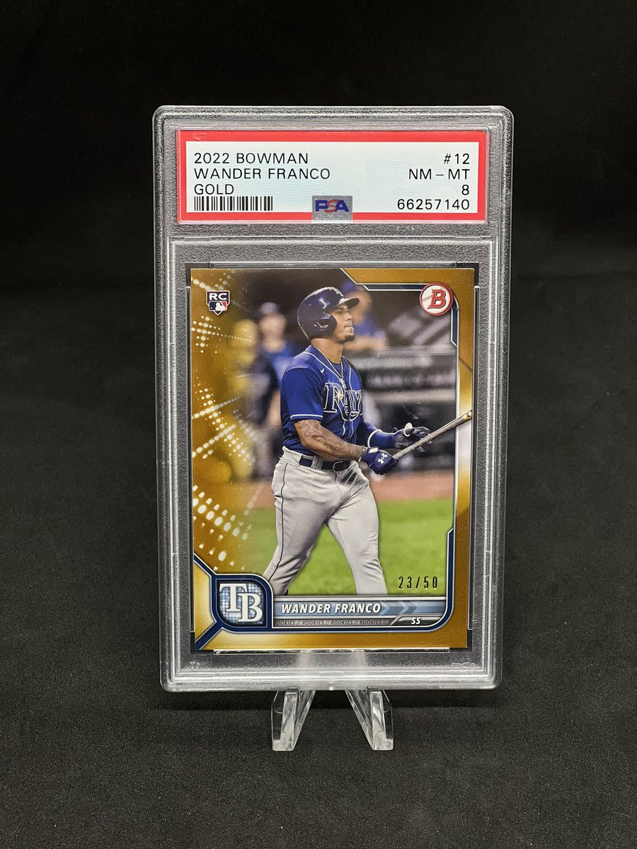 zmead's tweet image. 🚨GIVEAWAY🚨

It’s been a great day so I’m giving away this Wander Franco Bowman Gold /50⭐️

Like RT &amp;amp; Follow to enter!🤝

Winner will be randomly picked on Saturday⬇️