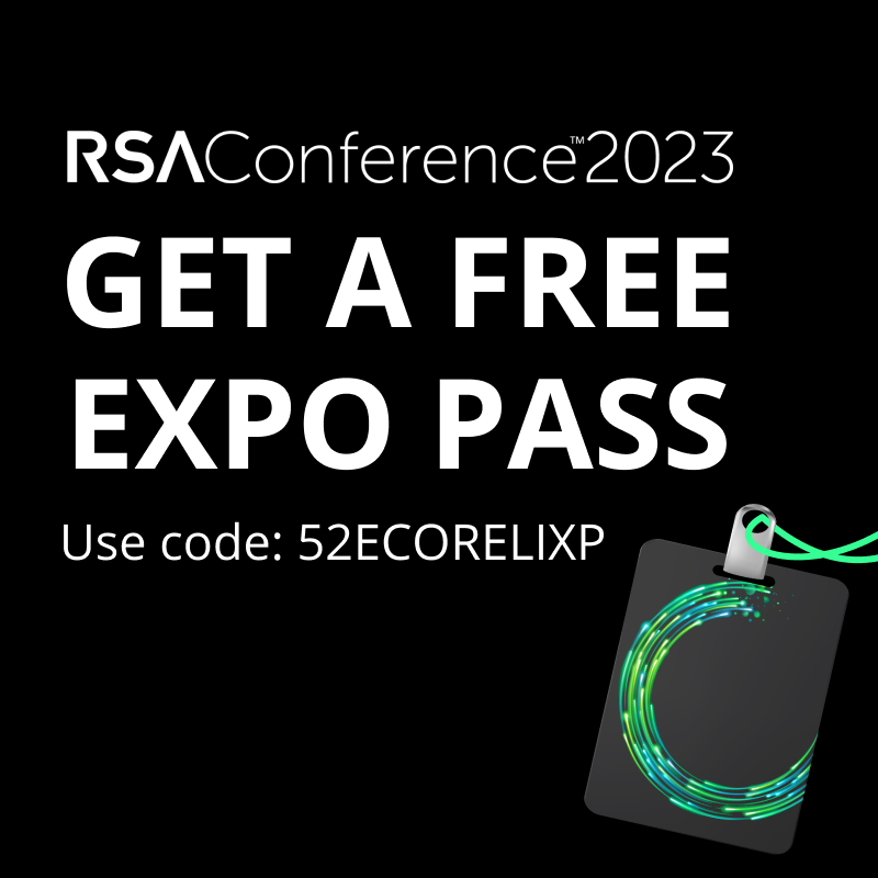 corelight_inc's tweet photo. We are back at #RSA2023! Will you be there? If so, use this code for a free expo pass &amp; stop by booth #1555 to learn how defenders are disrupting attacks with an evidence-based approach to #CyberDefense. Get your pass now: https://t.co/nQN5VjBt35 @RSAConference @RSAsecurity #NDR https://t.co/bj5axVKCDo
