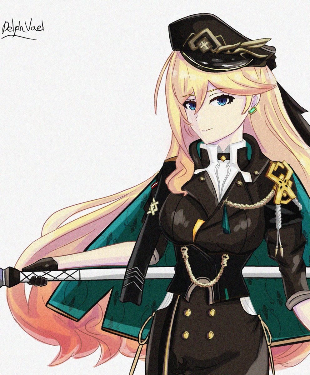 DelphVael's tweet photo. Bianka Ataegina Durandal (Honkai Impact 3dr)

#Durandal #Biankaataeginadurandal #honkaiimpact3dr #mihoyo #spear #lanza #jewelry #blondhair #militar #corset #cape #beret #elegant #veil #bottons #blueyes #anime #game #girl #glove #metal #fanart #art #gameart #wavyhair #study https://t.co/lOy9rl2Ebx