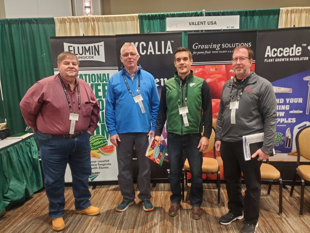ValentUSA's tweet photo. We had a great time at the Mid-Atlantic Fruit and Vegetable Convention this week. Thanks to everyone who stopped by to visit with our own John Cranmer, Mike Keller, Jim Wargo and Greg Clarke, pictured below to discuss our sustainable products and services. #mafvc https://t.co/86PJ4Hsdqo