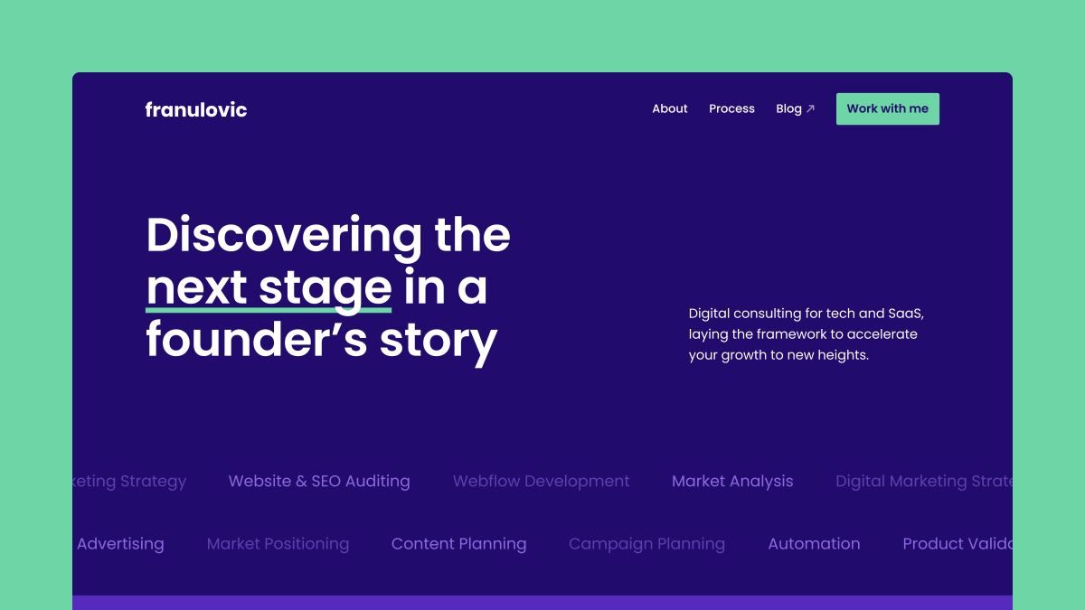devinsfountain's tweet photo. Marino Franulovic, 2022
https://t.co/8jcxWTU8vt

Web design, light branding
Web development by my dear friend @dieg0liv https://t.co/hebhcAkTXp