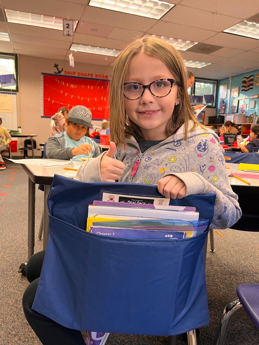 Thank you so much <a href="/BVPTO/">Blossom Valley PTO</a> for funding our grant for these <a href="/seatsack/">Seat Sack</a> Our <a href="/BVBobcats/">BV Bobcats</a> 2 graders in room 9 are enjoying keeping their supplies organized and secured.