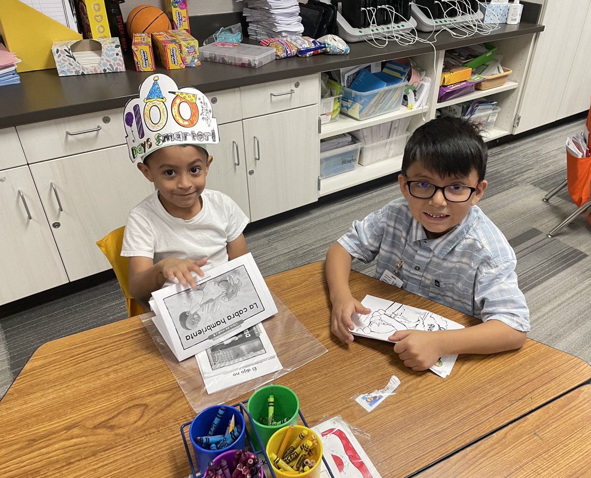 MrsMBaez's tweet photo. 100th day of school 🤗!!! #MPEpanthers #100thDayofSchool @MPElemSchool @PattyMurilloF https://t.co/zaNx8p7mH2