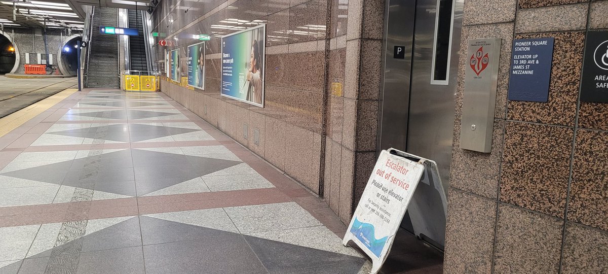 TammyMoralesSEA's tweet image. Hey @SoundTransit how the hell are folks in wheelchairs supposed to get out of the station at Pioneer Square?