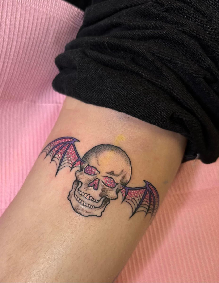 All of my <a href="/TheOfficialA7X/">Avenged Sevenfold</a> tattoos 🖤 The Lovers Tarot card of <a href="/Vengenz1/">Zacky V</a> from Nightmare, Haunted house for Victim ‘House full of roses’ and my pink sparkly deathbat 🖤 I love you guys so so much and I can’t wait to see you again. <a href="/shadows_eth/">Shadows</a> <a href="/SynysterGates/">EL SYD</a> <a href="/drinkswjohnny/">Drinks With Johnny</a> #a7x