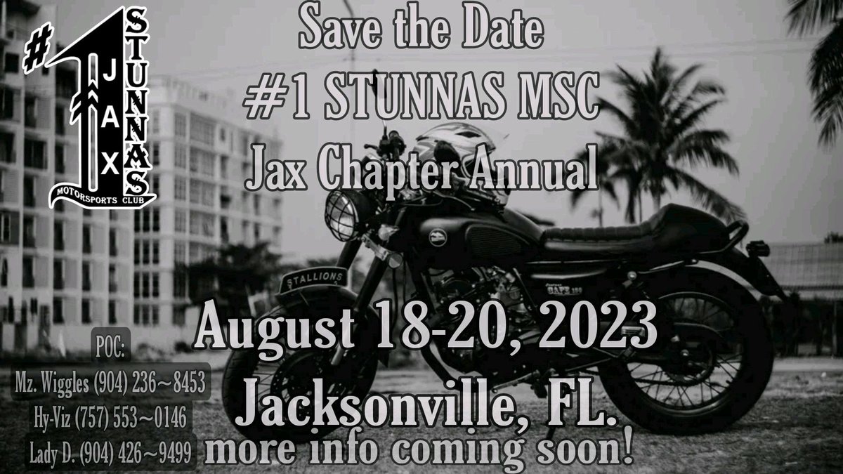 Two chapters coming thru this year...Whether ATL or Jacksonville...get there! Dirty south and Jax is coming yall...stay tuned! #atlchapter #officialnosmsc #nosmsc #nos  #numberonestunnas #twowheelsonelove #onevoiceonevision #jacksonvillechapter