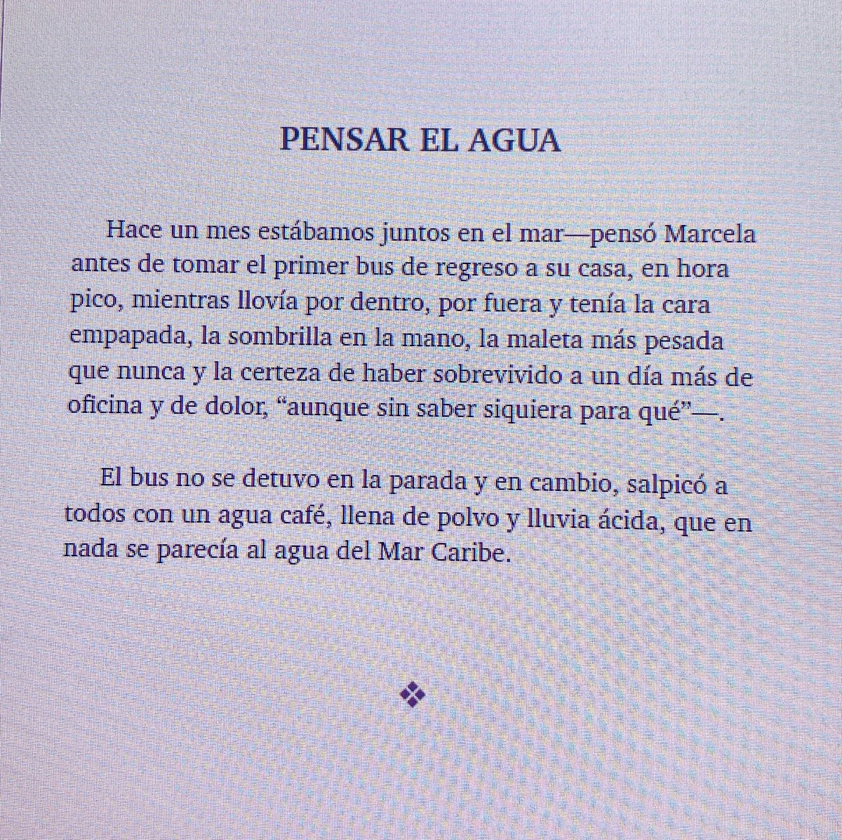 <a href="/Carecoco/">Juliana.</a> Buenísima idea para un cuento. Te comparto uno de mi autoría que tiene lugar antes de subirse al transporte: en la parada de autobús.