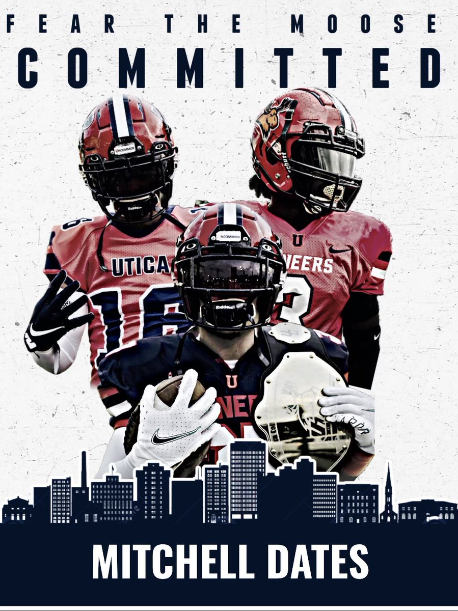 MitchellDates's tweet photo. After a great call with @ZurilHendrick I would like to announce the continuation of academics and athletics at Utica University!! @CoachGerbino @CoachFaggiano @Utica_Football https://t.co/29m4dyKOsZ