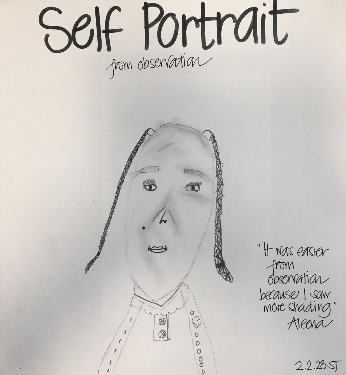 Wonderful self portraits from observation in year 4. The general consensus was that it’s much easier to draw from observation than from memory. <a href="/MiltonPrimary17/">Milton Primary</a> @MrsRoche1
