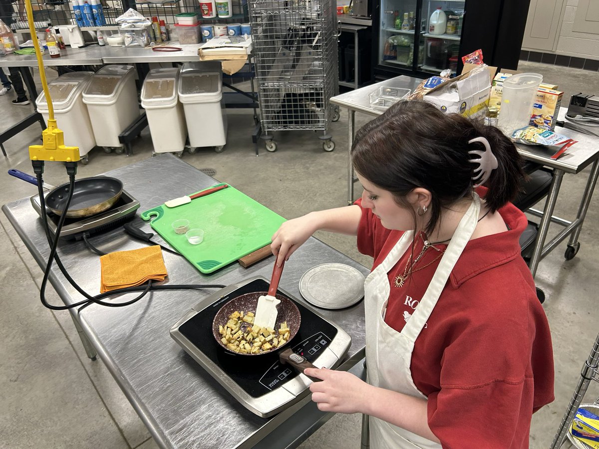 Little action in the Culinary Arts kitchen.