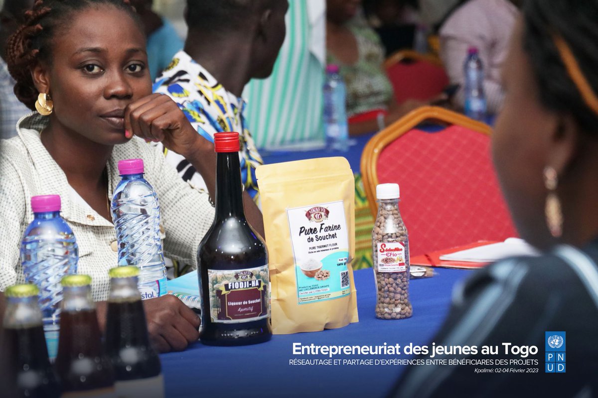 Le <a href="/PnudTogo/">Pnud Togo</a> développe avec le <a href="/GouvTg/">Gouvernement Togolais/Togolese Government</a>  &amp; d’autres partenaires (@ConseilTogo, <a href="/FondationSEA/">Fondation SEA</a>) des mécanismes d’appui à l’#entrepreneuriat sur des projets à fort potentiel de développement local. Depuis 2020, 0⃣4⃣ initiatives majeures ont été exécutées ou  en cours d'exécution👉