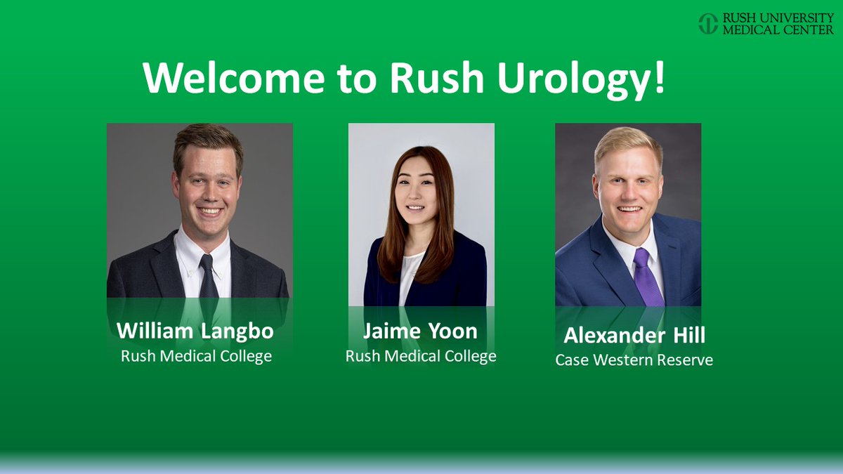 Rush Urology (@rushurology) on Twitter photo We are excited to announce our 2023 matched residents! <a href="/Walangbo/">Will Langbo</a>, Jaime Yoon, and Alexander Hill! Welcome to the Rush Urology Family! We are excited to announce our 2023 matched residents! <a href="/Walangbo/">Will Langbo</a>, Jaime Yoon, and Alexander Hill! Welcome to the Rush Urology Family!