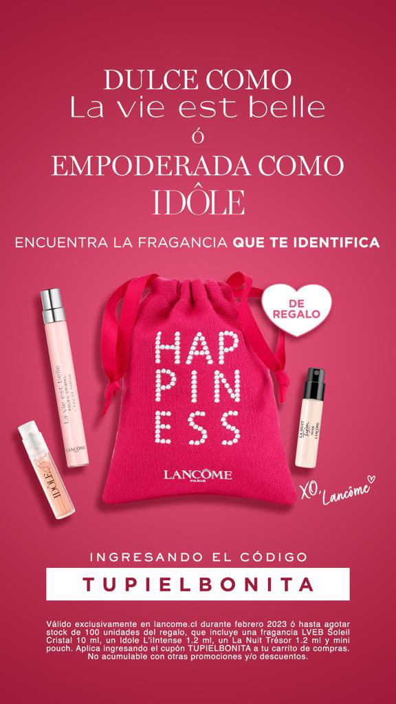 tupielbonita's tweet photo. Regalos por compras en https://t.co/vWy15XqNjY con código promocional TUPIELBONITA #lancomechile #codigochile #codigoschile #lancome #tupielbonita #promo #chile #promochile #regalos #miniaturas #minis #skincare #maquillaje #perfumes https://t.co/tYbCLwgWI2