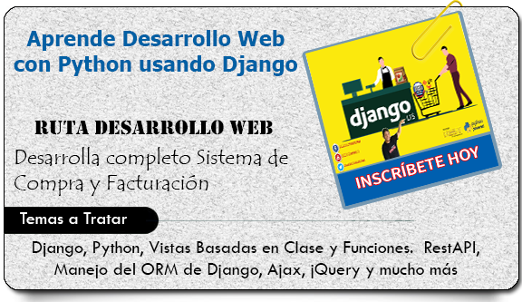 DEBSConsultores's tweet photo. 📌 Crea tu propio Destino | 🚀 Cursos #Desarrollo #Web desde US$ 9.99 💰@udemy_es

✔ #DesarrolloWeb #Python #Django
✔ #Desplegar #app #VPS (#nginx o #apache2)
✔ #ORM
✔ #RestAPi 
✔ CRUD #Reactivo Tablas #html  #jQuery
✔ #Replicación #BaseDatos

https://t.co/CzOAai0pBx https://t.co/4rFzHUbhNz