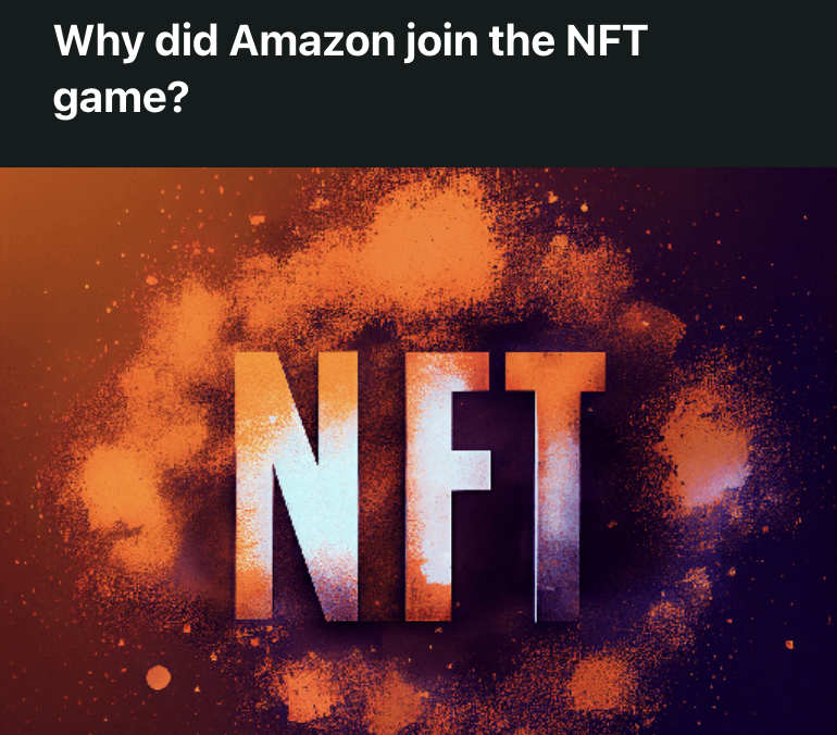 crypto_zond's tweet photo. https://t.co/v6bjjRQNxF 
#nft #amazon #cryptocurrency #crypto #blockchain #amazonnews #nftamazon #nftnews https://t.co/nvE3QmHhUX