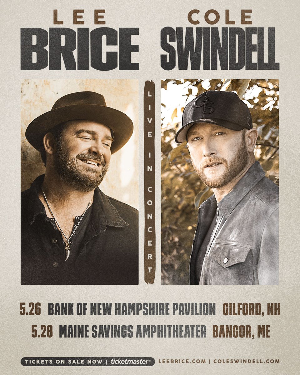 coleswindell's tweet photo. You ready, @LeeBrice? We’ll see y’all this summer 🤝

Tickets on sale now: https://t.co/6DSADzFMPW https://t.co/tdiA98Fjdj