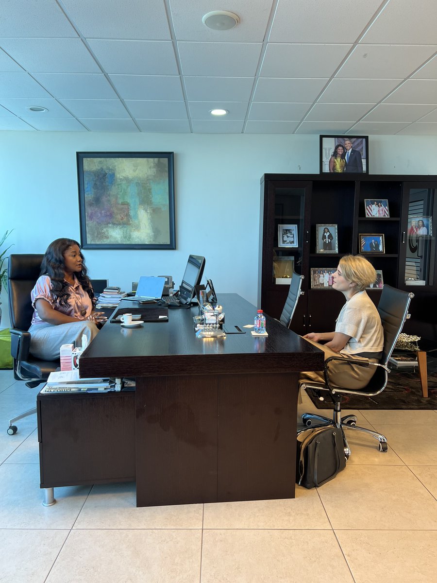 Bmtayui's tweet photo. A Lovely Visit 😊

Swiss🇨🇭 Ambassador to Ghana🇬🇭 H.E. Simone Giger, stopped by the office for afternoon coffee. The question is, How do we balance it all as career women? The answer is, We don’t. We go on a wing and a prayer 🙏 https://t.co/HJocVEmzHr