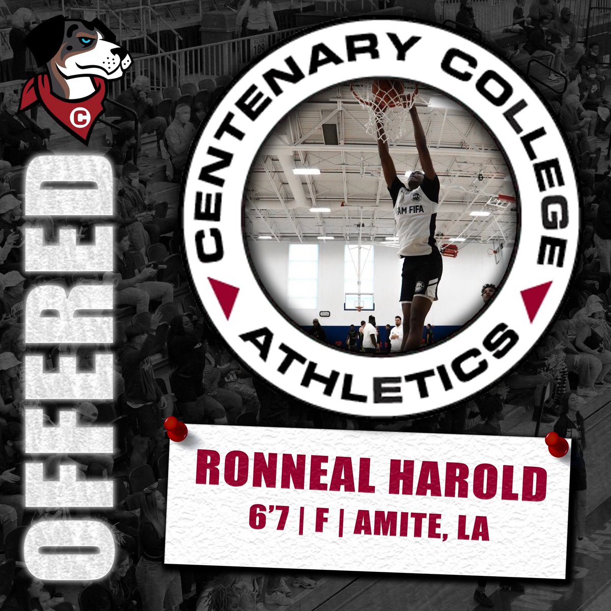 Blessed to say that I have received and offer from Centenary College of Louisiana🔴⚪️ <a href="/GentsBasketball/">Centenary College - LA 🏀</a> thank you to <a href="/Dom_Percia/">Dominic Percia</a> <a href="/AmiteHoops/">Amite High Basketball</a>