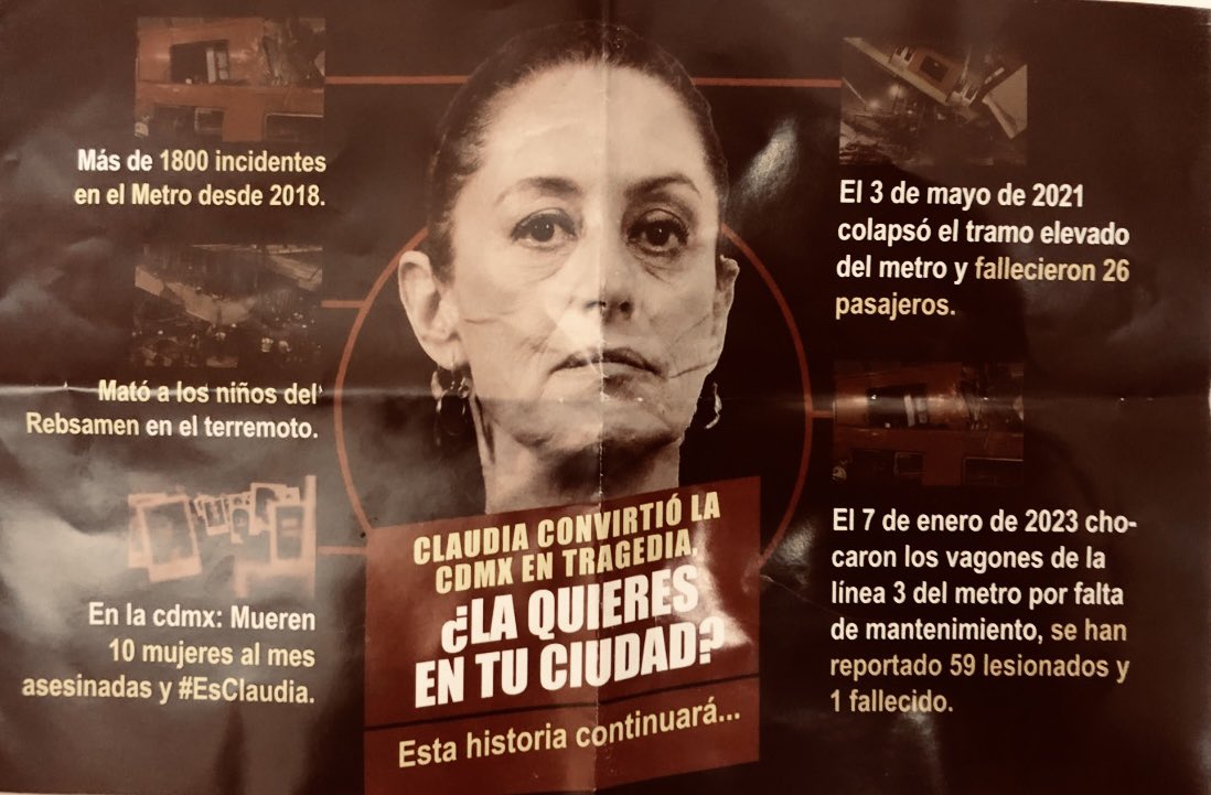 @Claudiashein Sí, no se la pierdan, van a hablar de:
-Rebsamen
-Linea 12 del metro
-Ivermectrina
-Linea 3 del metro
-Coladeras destapadas
-Inseguridad en la CDMX
Y otros temas más.