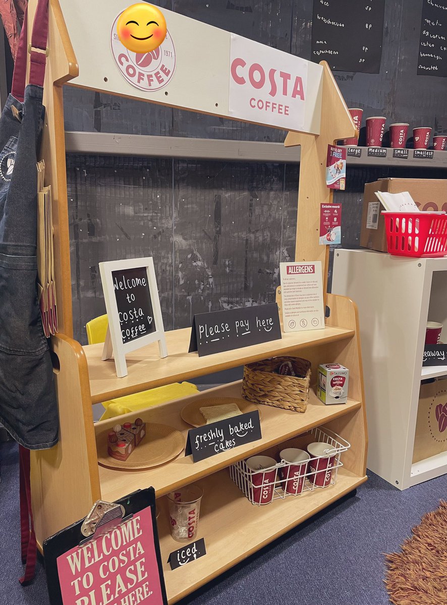 Costa hit our role play area today ☕️❤️