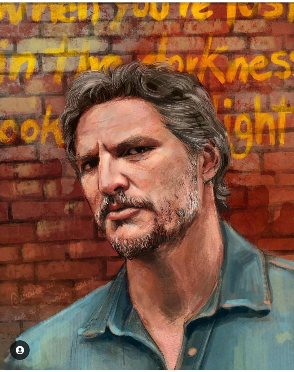 BolinagaI's tweet photo. “JOEL” 
I’ve seen the third episode and 🙈🙈🙈there will be an illustration about it for sure. Here is the finished version of the other day’s sketch!! Hope you like it💙
#tlou #pedropascal #thelastofus #procreate #digitalart #sixfanarts #joelmiller https://t.co/nC3g5wtPzQ