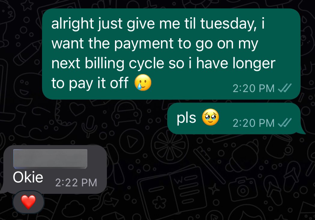 Gotta make the money stretch as long as possible 😂