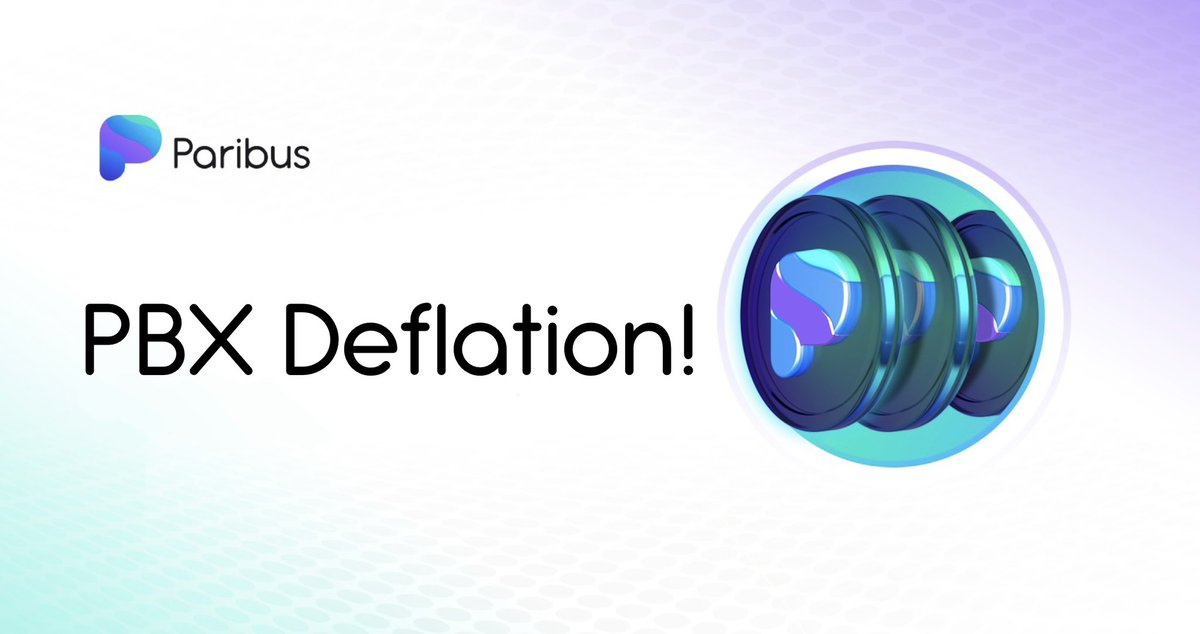 🔥PBX Deflation Cycle!🔥

We have witnessed excellent trading volumes in January! Our algorithm has determined that 51,456,328.76 $PBX will be permanently removed from circulation! 👏 This amount currently equates to $124,580.92 👀

Learn more:
👉 blog.paribus.io/lighting-the-w…

#Crypto