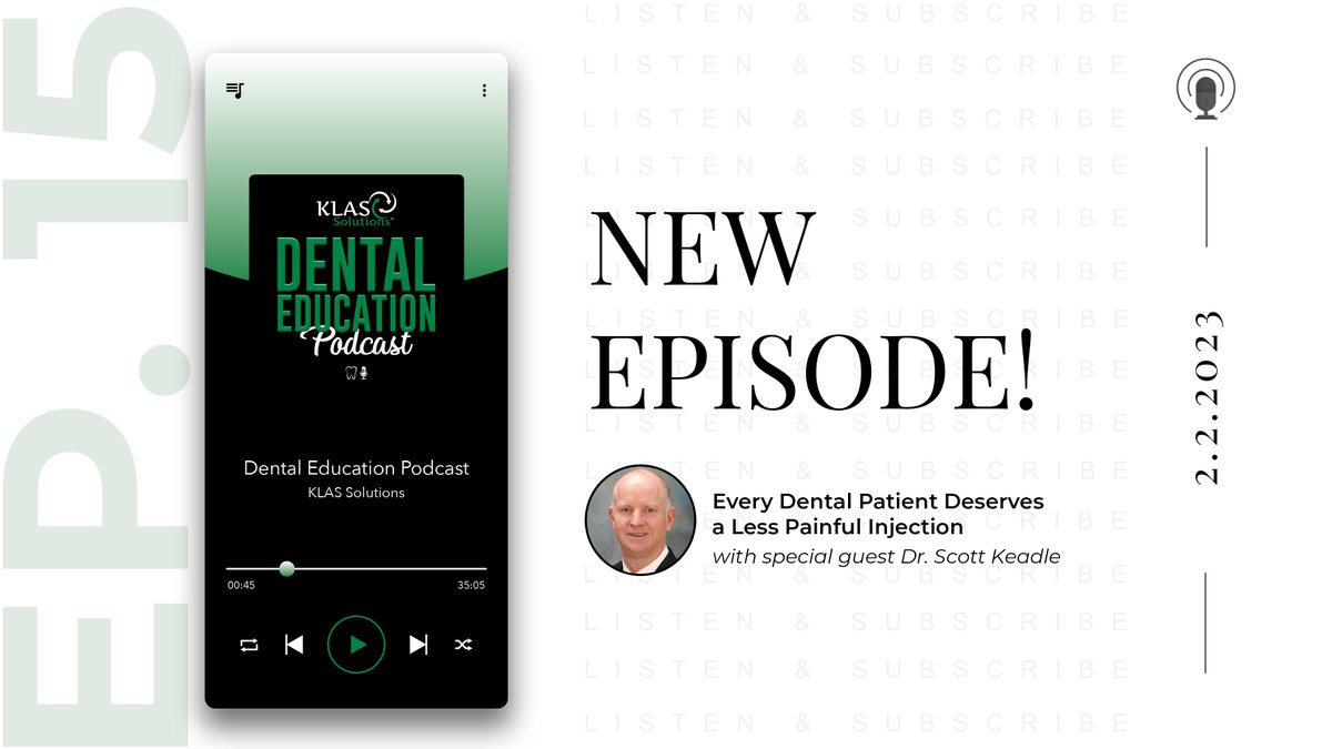 KLAS_Solutions's tweet image. Our new podcast episode is live! CEO Phil Cole chats with Dr. Scott Keadle who has been a doctor for over 30 years. #dentalpodcast #podcast #KLASSolutions #episode15 #podcastepisode