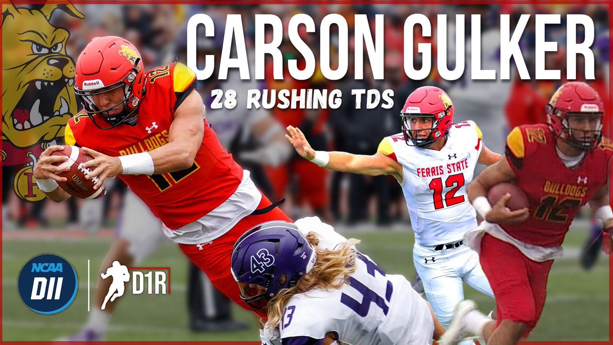 TimelyNIL's tweet photo. #NewlySigned:
Mr. Carson Gulker, Newly Signed, Quarterback, Ferris State Bulldogs. # Back-to-Back, NCAA, Div 2, National Champions. #Most Rushing TD's (31) by a QB. https://t.co/eXynleJtcx