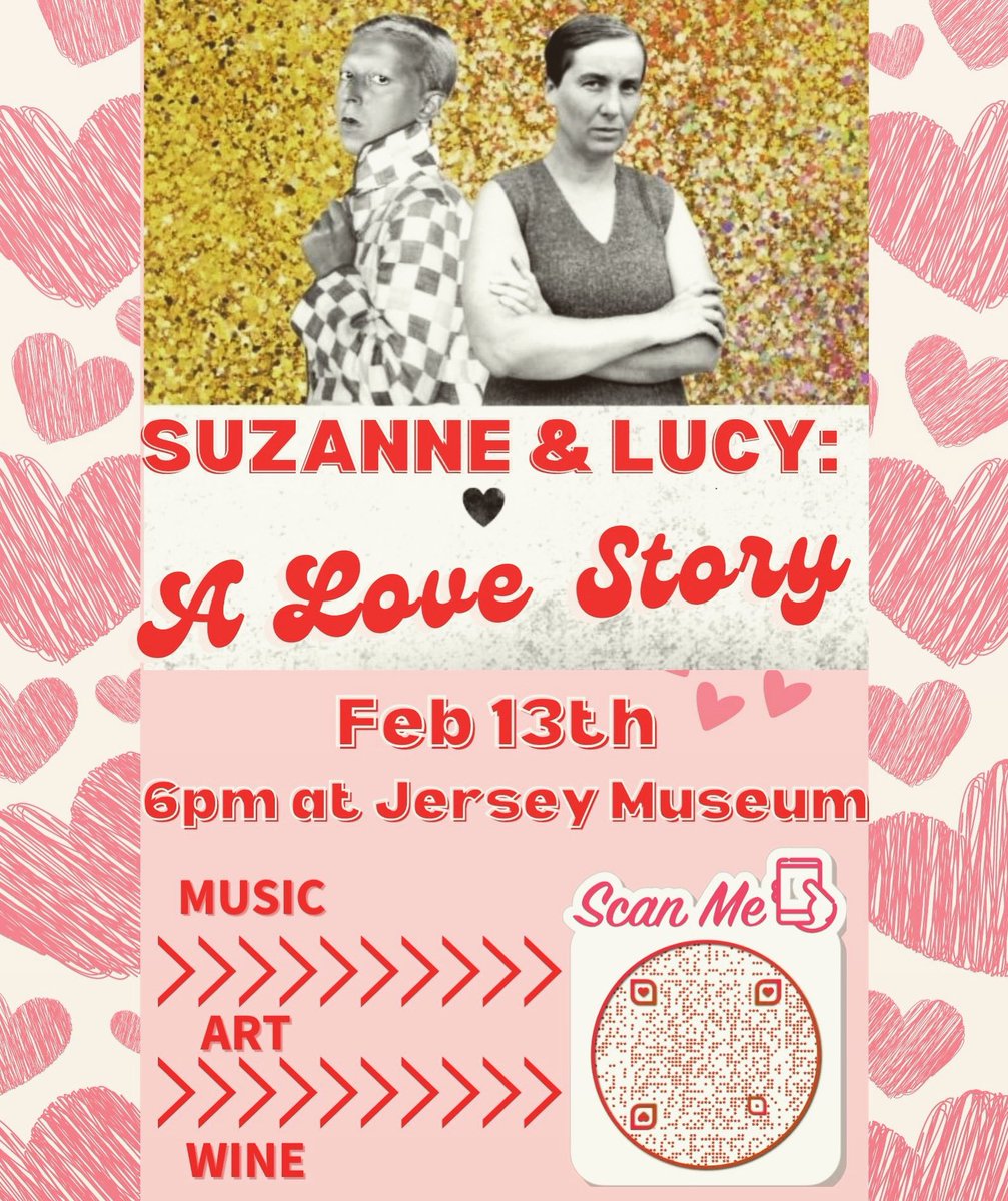 Start your #Valentines Week with a cultural fix. Join me for this multi-media evening telling the true story of Marcel Moore and Claude Cahun in conjunction with @loveheritage eventbrite.co.uk/e/suzanne-lucy…. Book your tickets here: “JHMEMBER” promo code for JH Members #JerseyCI
