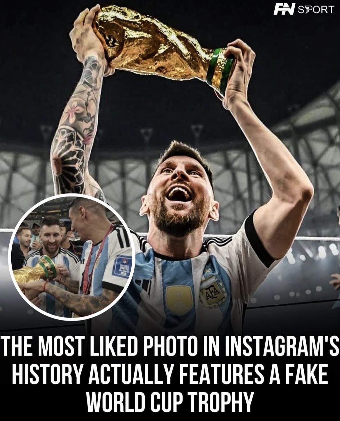 WHY Messi lifted a fake World Cup trophy 