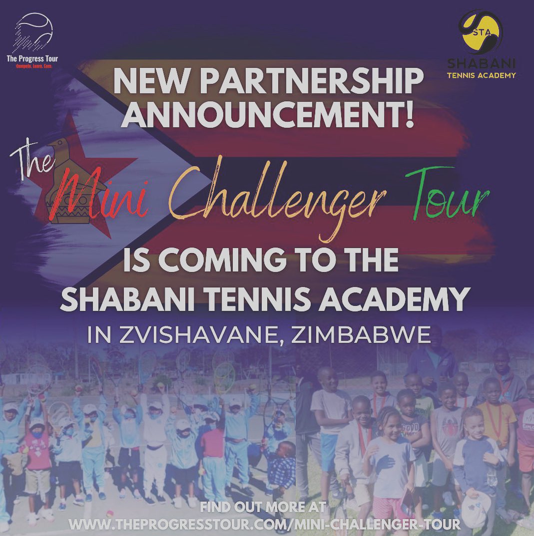 TheProgressTour's tweet photo. Excited to kickstart a new partnership as the Mini Challenger Tour now resides in both Eastern and Southern Africa… More to come #zimbabwe #zimbabwetennis #minichallengertour #progresstour #nurtureenrichsupport #mct #minitennis #minitennisplayer #kidstennis #juniortennis https://t.co/0FWH3rUOKc