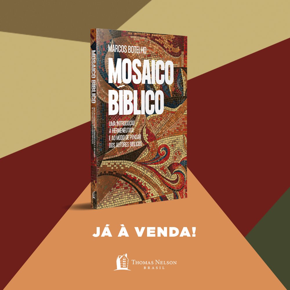 Em Mosaico Bíblico, Marcos botelho @marcosbotelho te ajuda a entender de forma simples, como os autores bíblicos pensavam e registravam a mensagem das Escrituras.

Adquira já o seu exemplar pelo link:
📍amzn.to/3ixtlUS