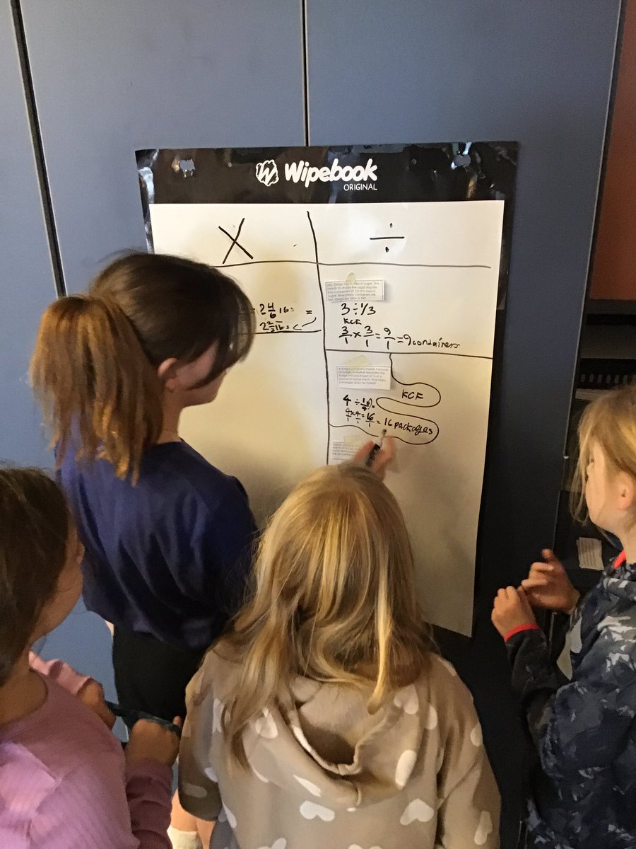 OConnorLMC's tweet photo. ✖️ or ➗❔
Students are sorting and solving word problems to review multiplying and dividing fractions. https://t.co/VmaI9IY4Ar
