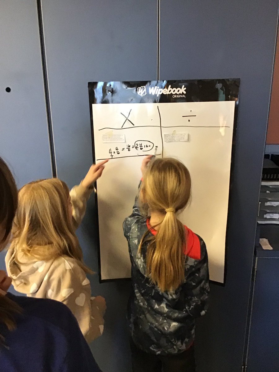 OConnorLMC's tweet photo. ✖️ or ➗❔
Students are sorting and solving word problems to review multiplying and dividing fractions. https://t.co/VmaI9IY4Ar