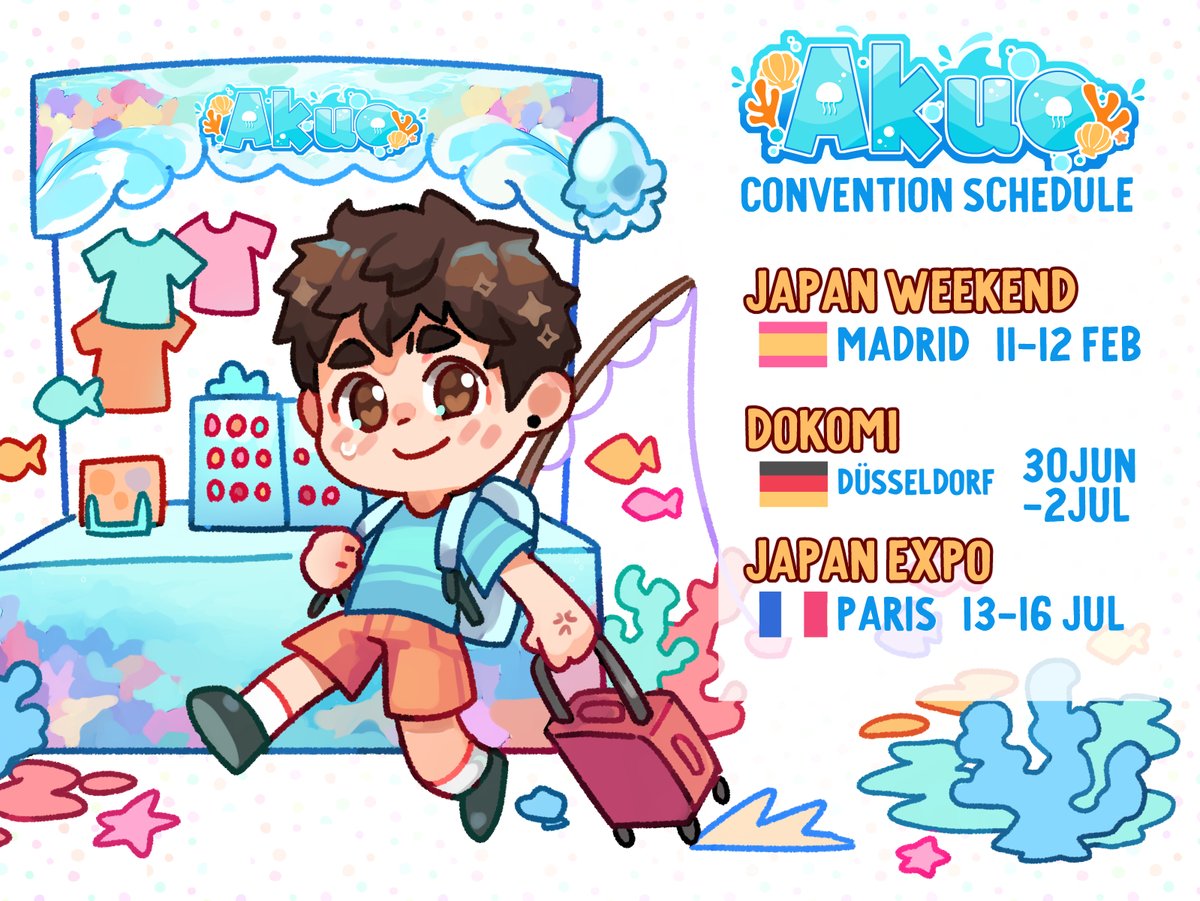My anime con schedule for this year🌊🌊 