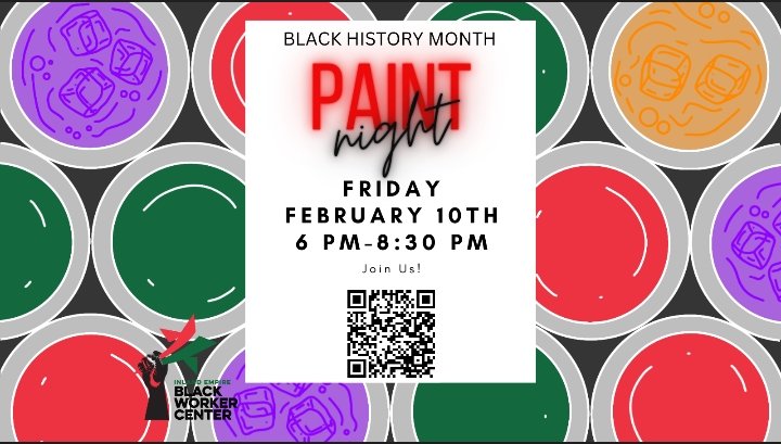 Friendly reminder! Don't forget to scan the QR Code to join us on the Second Friday's PAINT NIGHT!!!! 😁🖌️🎨🥤 #paintnight #painting #BlackHistoryMonth #family #friends #IE #inlandempire #fun #February