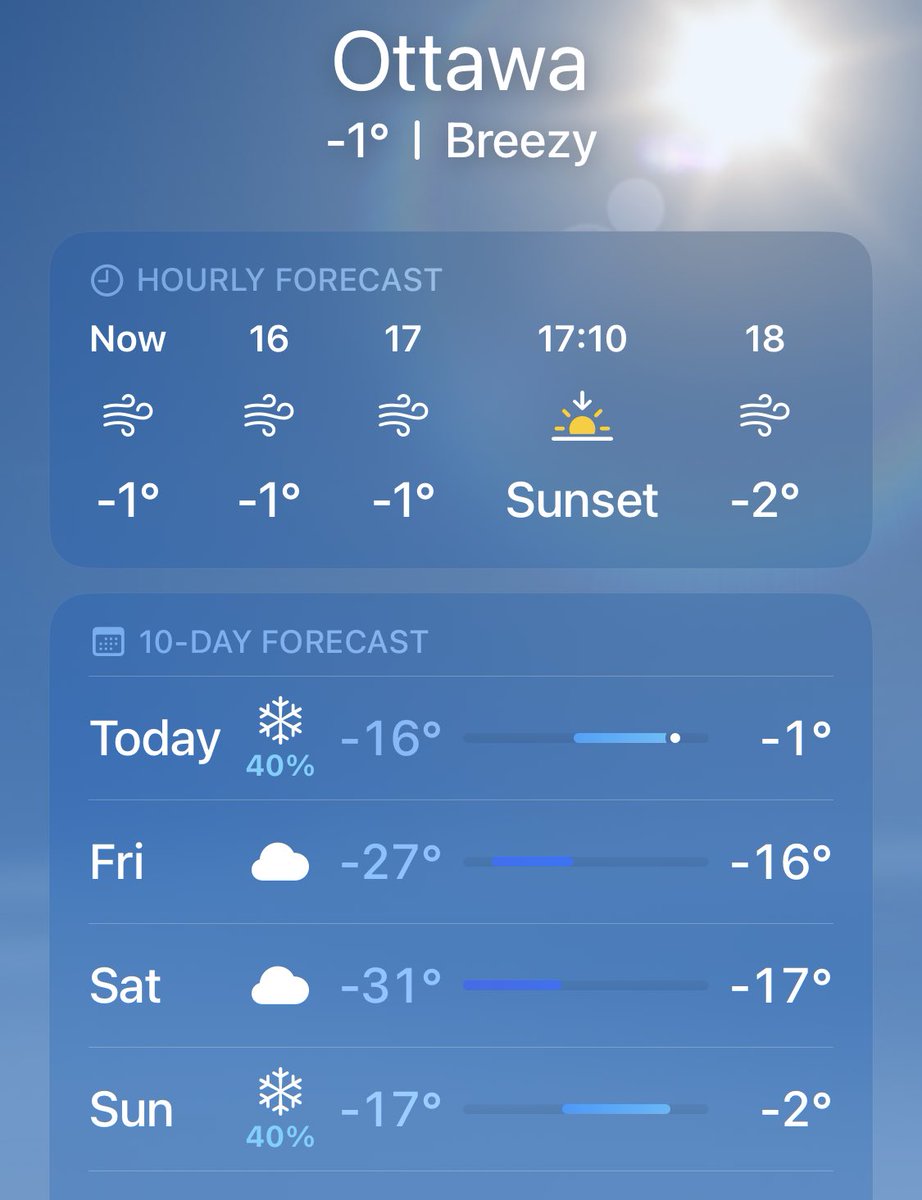 My claim that I actually enjoy #Ottawa winters will be tested in the next couple of days. No walks in the park with Ozzie, but maybe the #RideauCanal will finally open for skating.