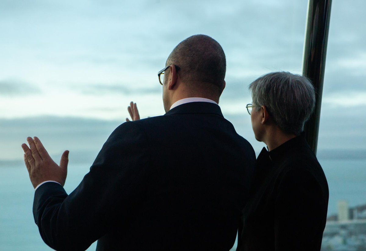 SenatorWong's tweet photo. Wonderful to spend time with @JamesCleverly &amp; @BWallaceMP in the UK for this year’s AUKMIN.

Australia and the United Kingdom share a history, we share interests, we share values - and we have a sense of shared purpose as we face today’s challenging strategic circumstances. https://t.co/3bzdOldd0g