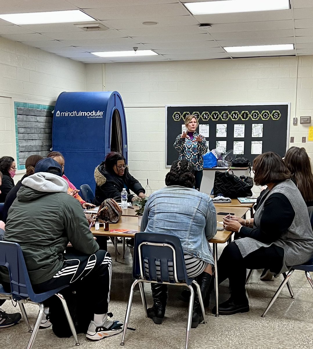 MsFlood3's tweet photo. Langley Park McCormick ES had the first Buddha booth @buddhabooths delivered. These support our staff and student emotional and mental health. @lpmc_eagles @pgcps https://t.co/bEBfmeuFPF
