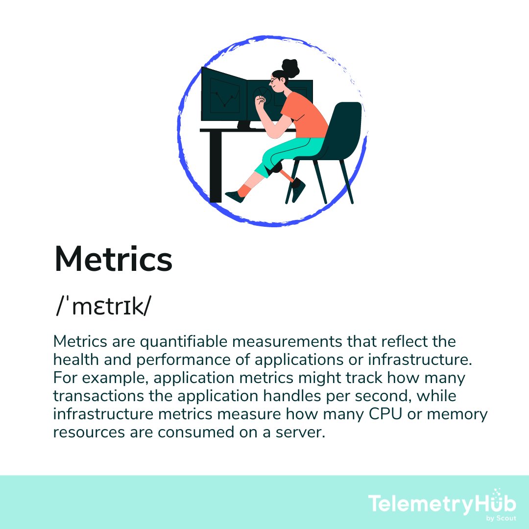 Telemetry_hub's tweet image. Let’s demystify full stack monitoring terminologies! 🤓 First up, #metrics - they’re the perfect way to measure and monitor the performance of your system. 🔍 Keep an eye on your progress without getting lost in data! #FullStackMonitoring #OTel