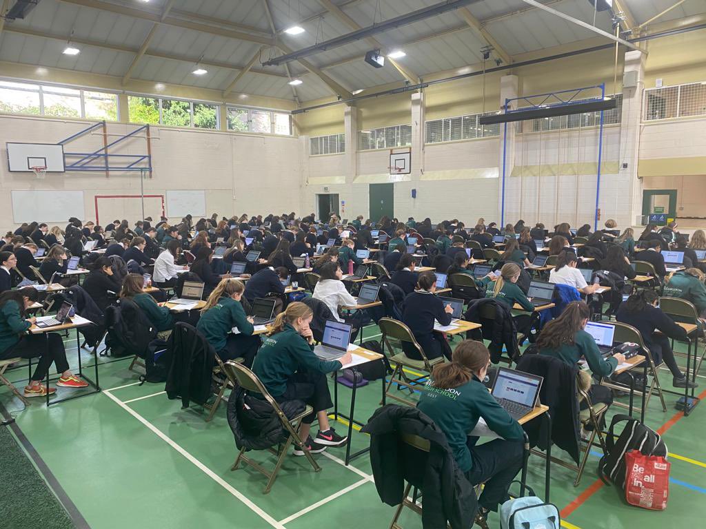 Well done to everyone who took part in the intermediate Maths challenge . 160 girls in yrs 9-11.