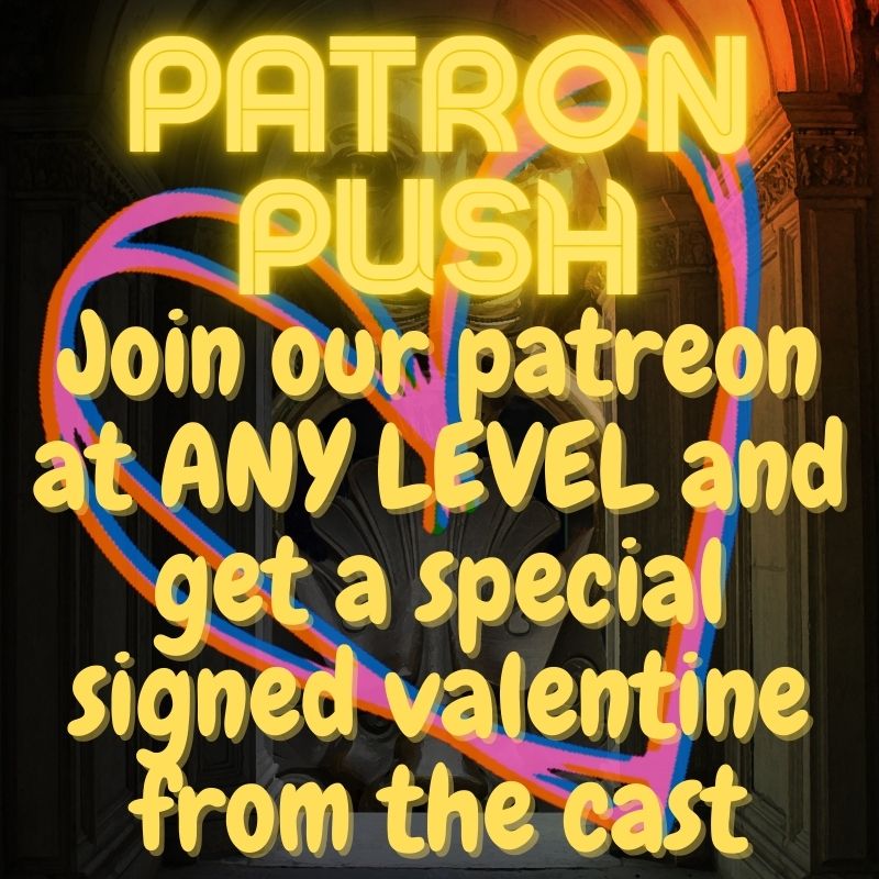 Join our Patreon by February 9th, and get a signed valentine from the cast! International Patrons included 😉
We have over 11 hours of bonus content! 
Tons of music, interviews, outtakes, session notes, and early access!

#Pathfinder #Paizoverse #TTRPGs #ActualPlay #BonusContent