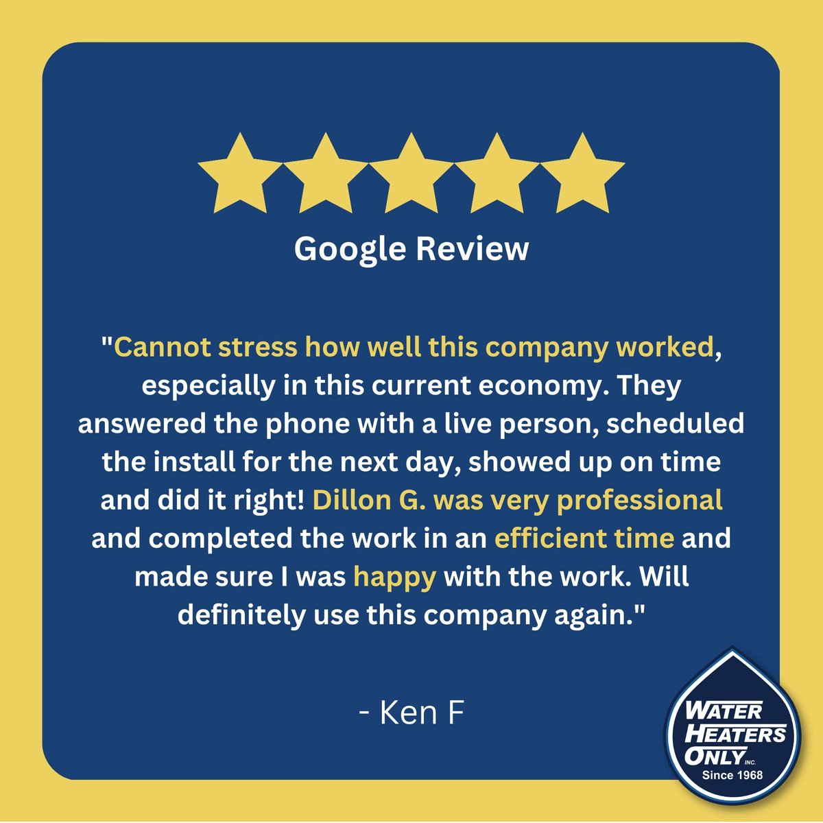 WaterHeaterOnly's tweet photo. Cannot stress enough how much we admire this review. https://t.co/ArB3xTIWiF