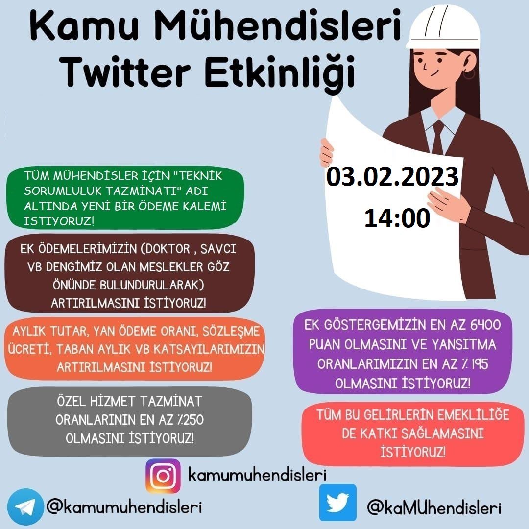 kaMUhendisleri's tweet photo. 03.02.2023 saat 14.00 de başlayacak olan etkinliğimiz gün boyu sürecektir. Katılımlarınızı bekliyoruz. https://t.co/ddS3LlMKaM