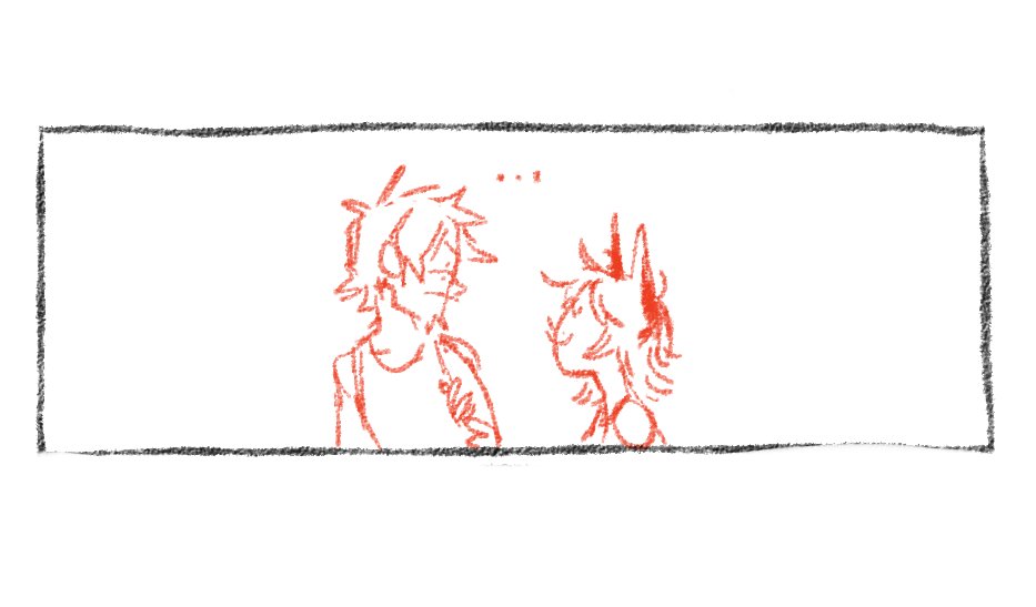 sketching this sunday's dot eye log page and. the way they look at each other 
what do you think she did 