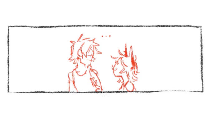 sketching this sunday's dot eye log page and. the way they look at each other 
what do you think she did 